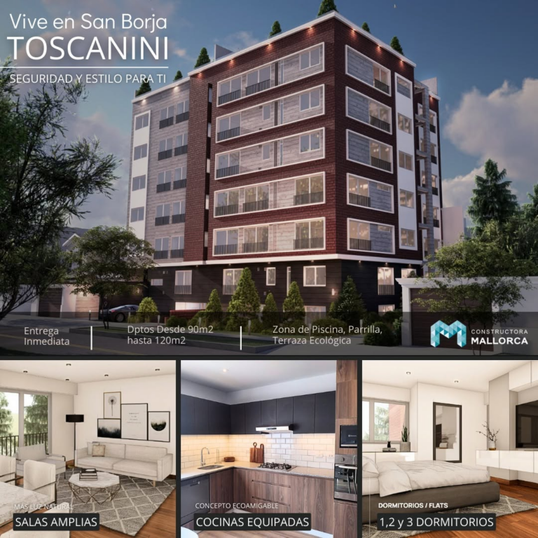 Listos los primeros diseños para Edificio Toscanini – de nuestro cliente: Constructora Mallorca SA